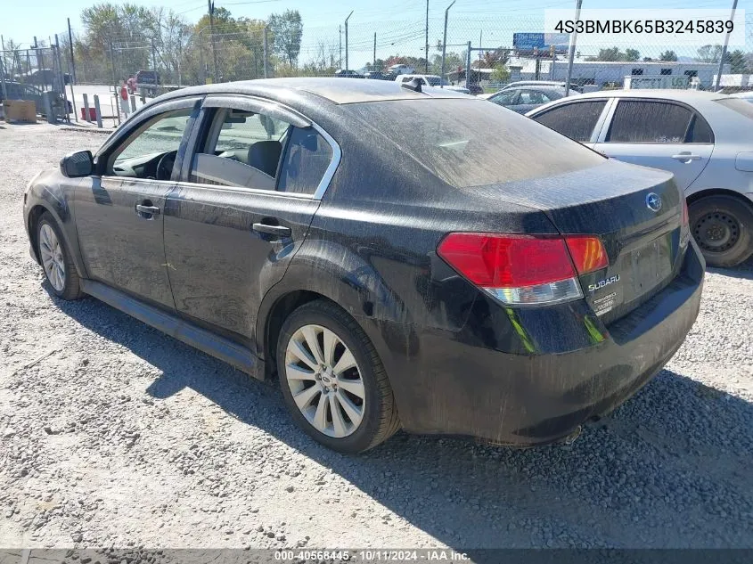 2011 Subaru Legacy 2.5I Limited VIN: 4S3BMBK65B3245839 Lot: 40568445