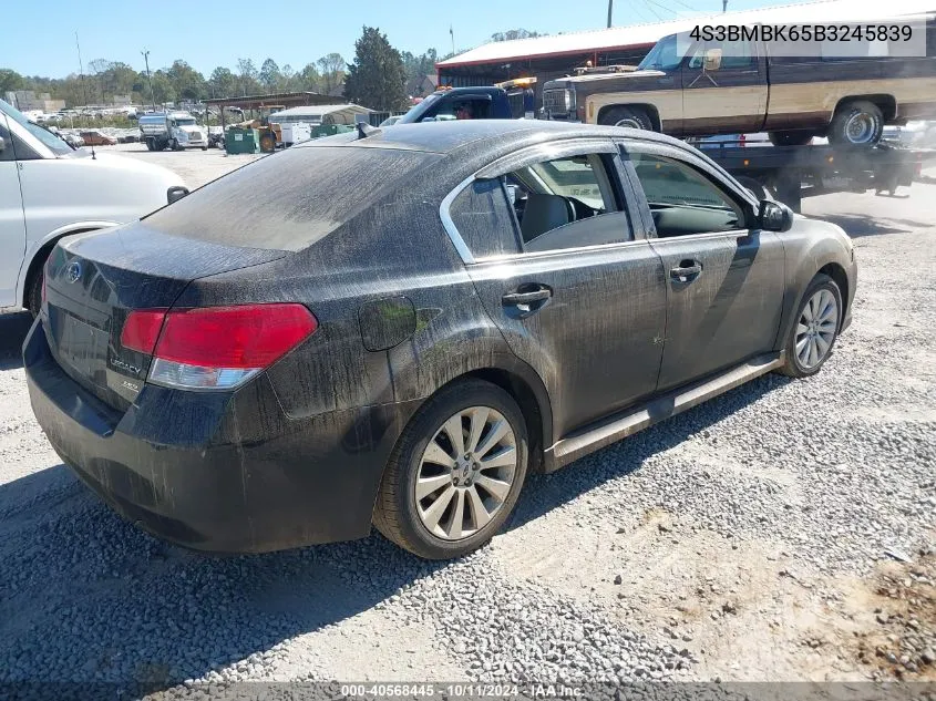 2011 Subaru Legacy 2.5I Limited VIN: 4S3BMBK65B3245839 Lot: 40568445