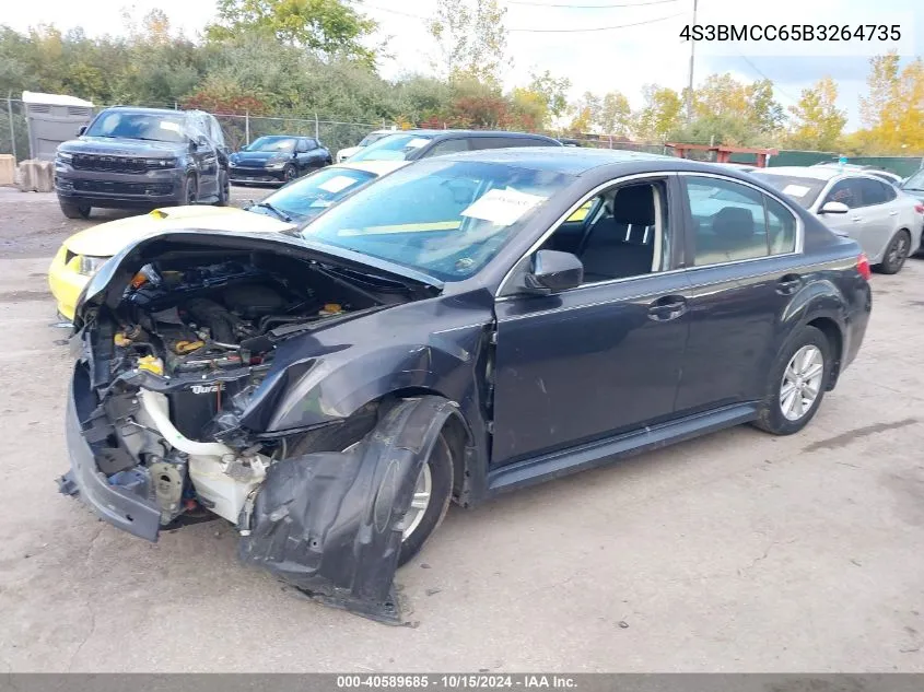 2011 Subaru Legacy 2.5I Premium VIN: 4S3BMCC65B3264735 Lot: 40589685