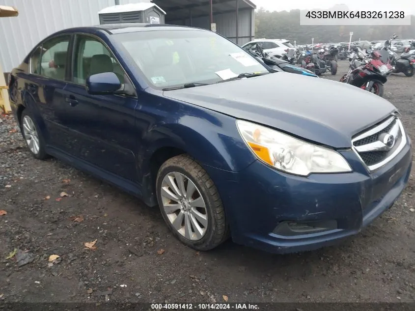 2011 Subaru Legacy 2.5I Limited VIN: 4S3BMBK64B3261238 Lot: 40591412