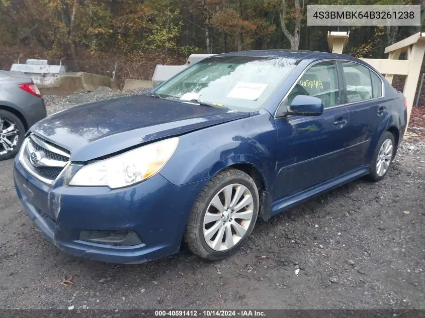 4S3BMBK64B3261238 2011 Subaru Legacy 2.5I Limited