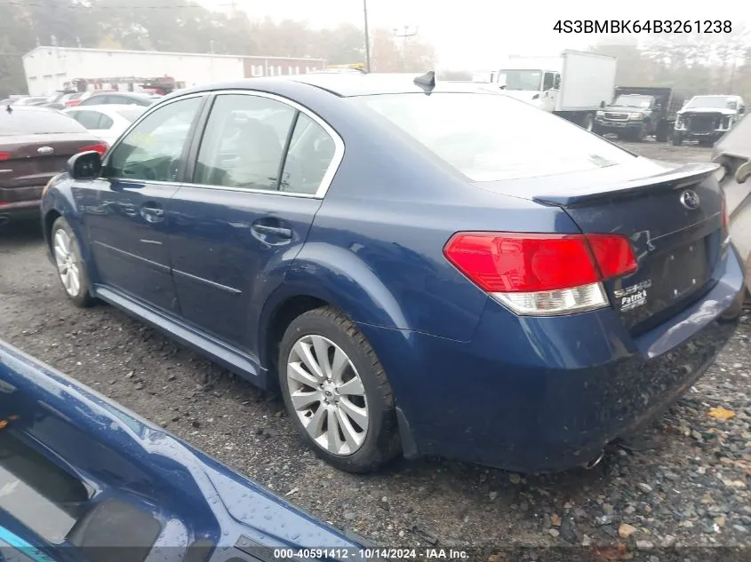 2011 Subaru Legacy 2.5I Limited VIN: 4S3BMBK64B3261238 Lot: 40591412