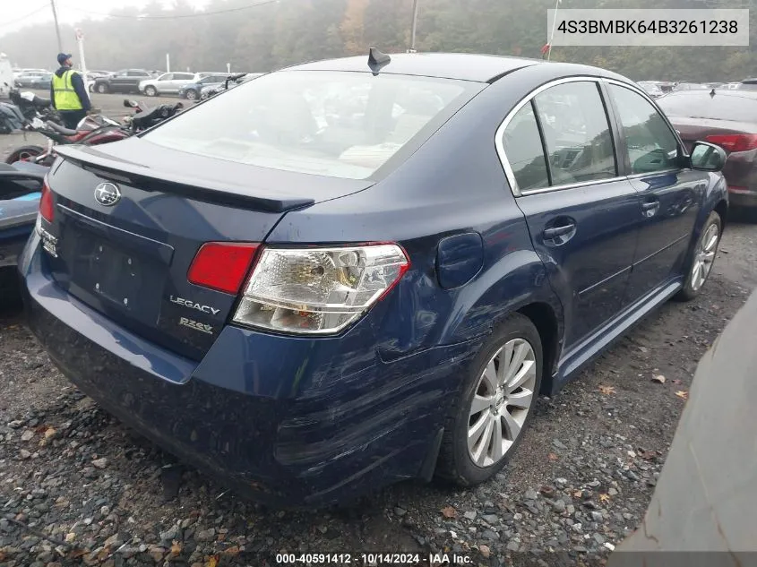 4S3BMBK64B3261238 2011 Subaru Legacy 2.5I Limited