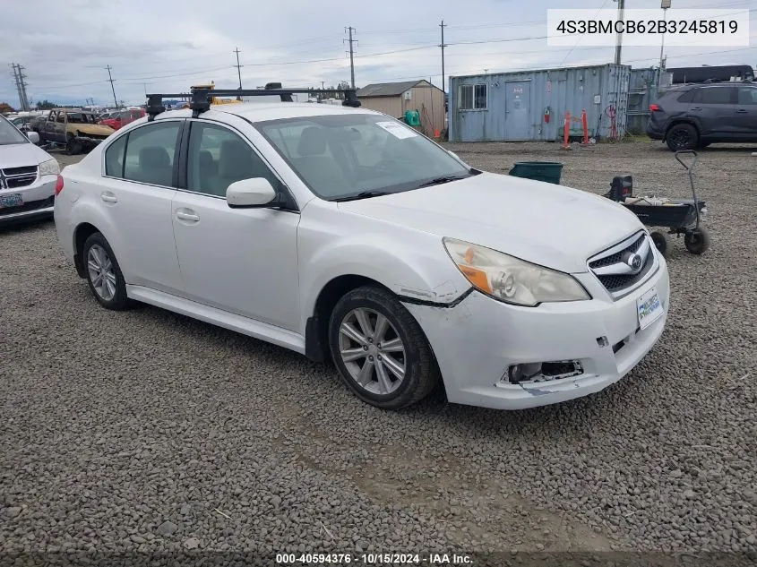 2011 Subaru Legacy 2.5I Premium VIN: 4S3BMCB62B3245819 Lot: 40594376