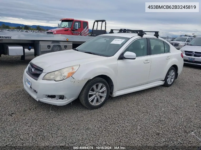 2011 Subaru Legacy 2.5I Premium VIN: 4S3BMCB62B3245819 Lot: 40594376