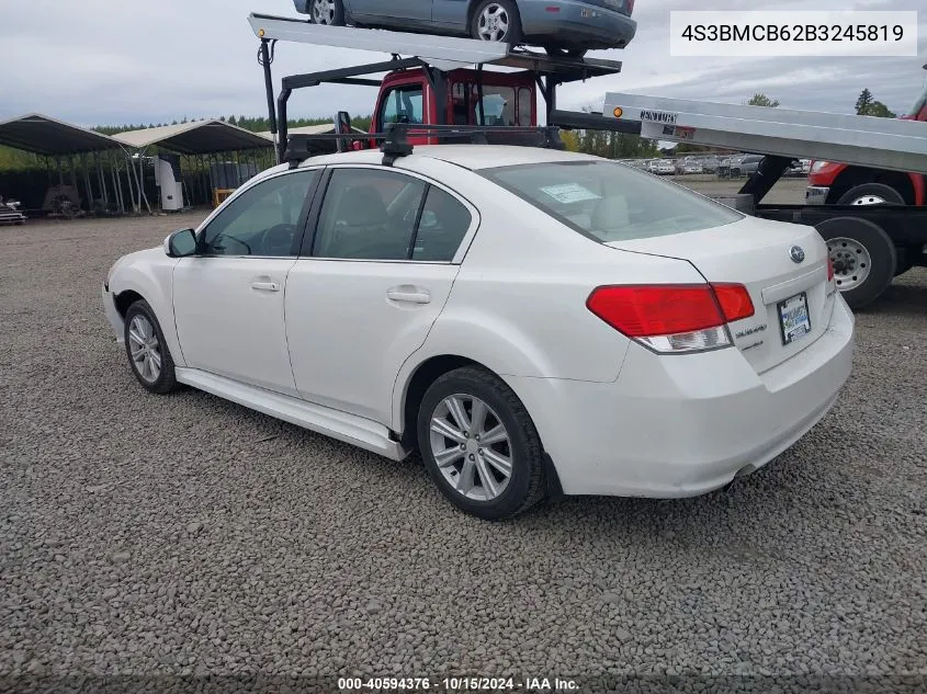 2011 Subaru Legacy 2.5I Premium VIN: 4S3BMCB62B3245819 Lot: 40594376