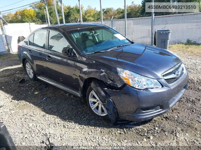 2011 Subaru Legacy 2.5I Premium VIN: 4S3BMBC69B3213510 Lot: 40643275