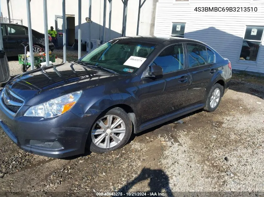 2011 Subaru Legacy 2.5I Premium VIN: 4S3BMBC69B3213510 Lot: 40643275