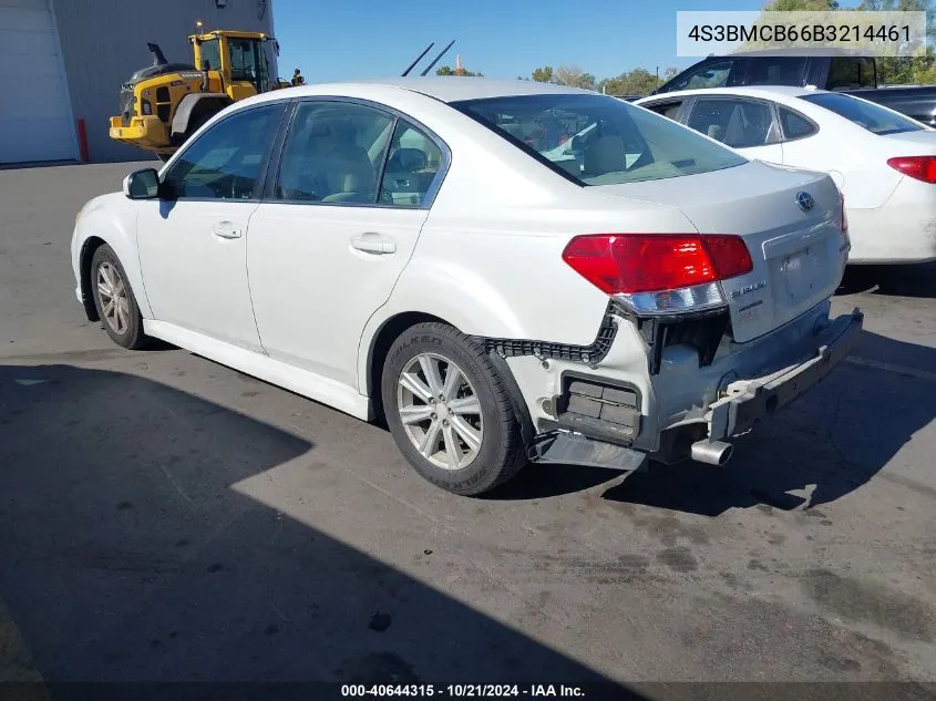 2011 Subaru Legacy 2.5I Premium VIN: 4S3BMCB66B3214461 Lot: 40644315