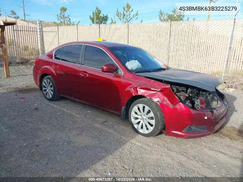 2011 Subaru Legacy 2.5I Limited VIN: 4S3BMBK63B3225279 Lot: 40673267