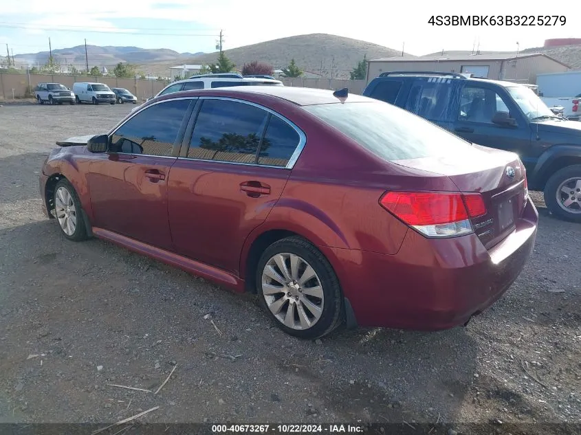 2011 Subaru Legacy 2.5I Limited VIN: 4S3BMBK63B3225279 Lot: 40673267