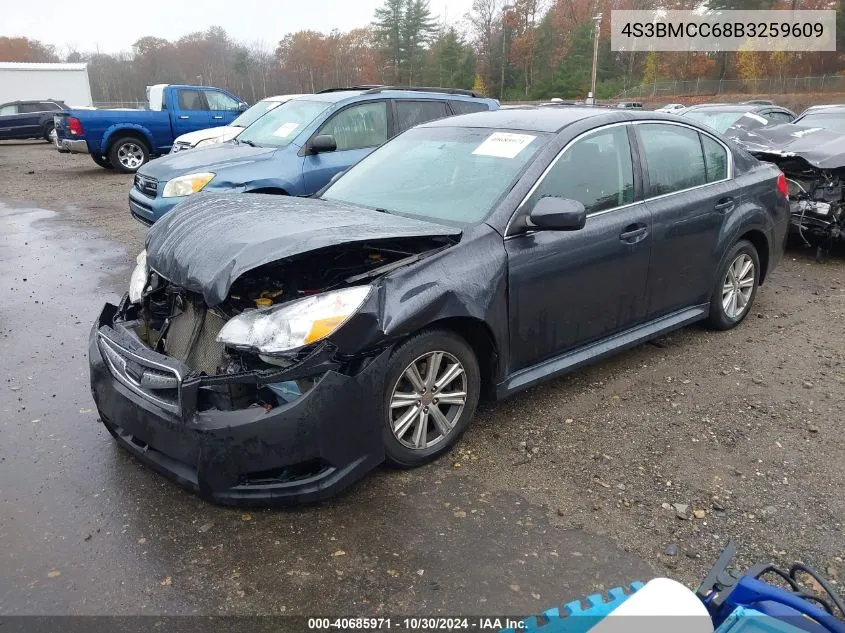 2011 Subaru Legacy 2.5I Premium VIN: 4S3BMCC68B3259609 Lot: 40685971