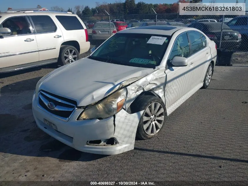 2011 Subaru Legacy 2.5I Limited VIN: 4S3BMCK61B3261803 Lot: 40698327