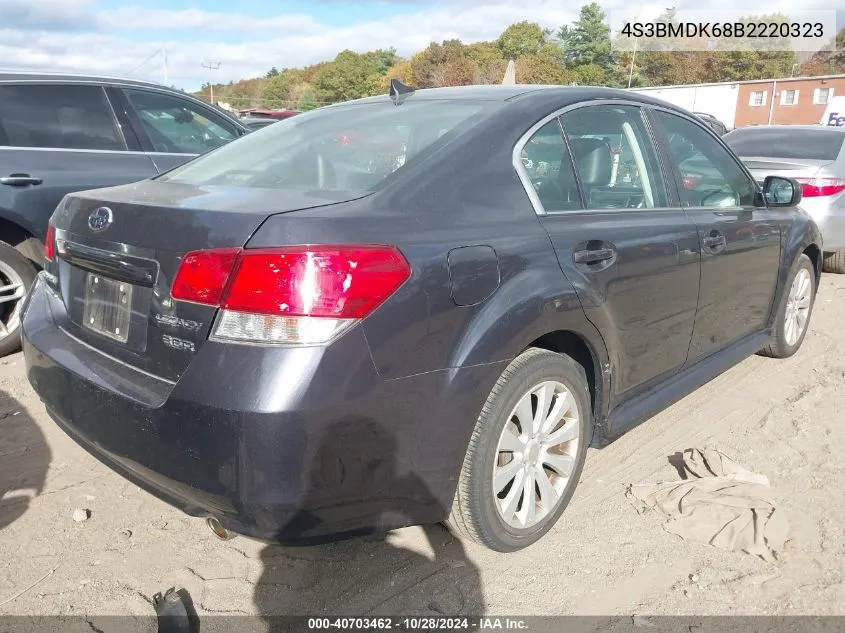 4S3BMDK68B2220323 2011 Subaru Legacy 3.6R Limited