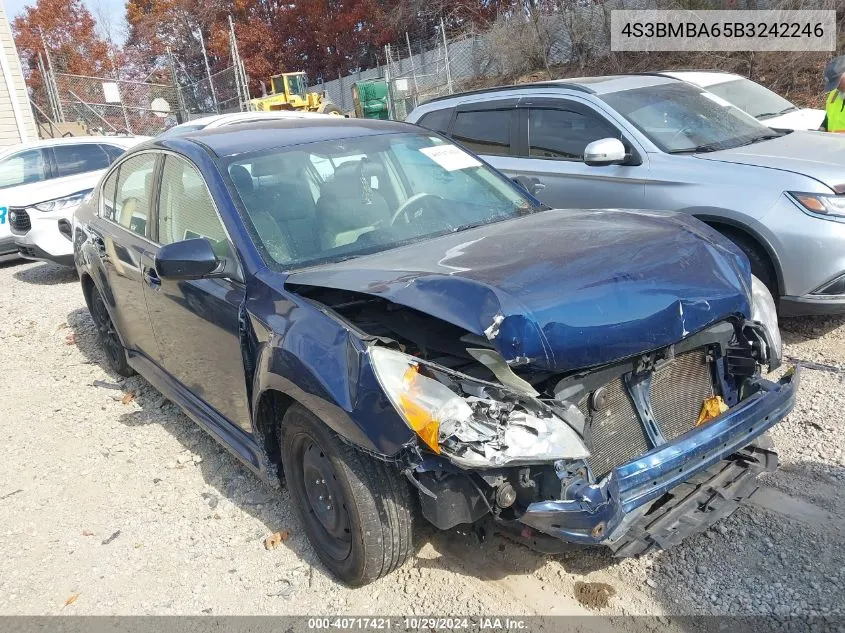 2011 Subaru Legacy 2.5I VIN: 4S3BMBA65B3242246 Lot: 40717421