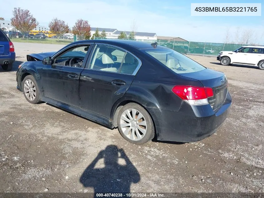 2011 Subaru Legacy 2.5I Limited VIN: 4S3BMBL65B3221765 Lot: 40740238