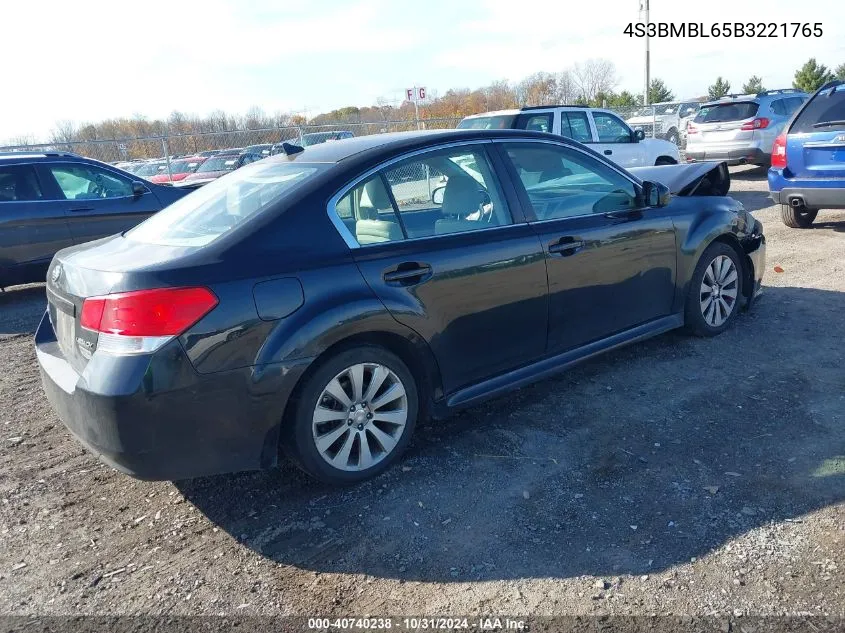 2011 Subaru Legacy 2.5I Limited VIN: 4S3BMBL65B3221765 Lot: 40740238