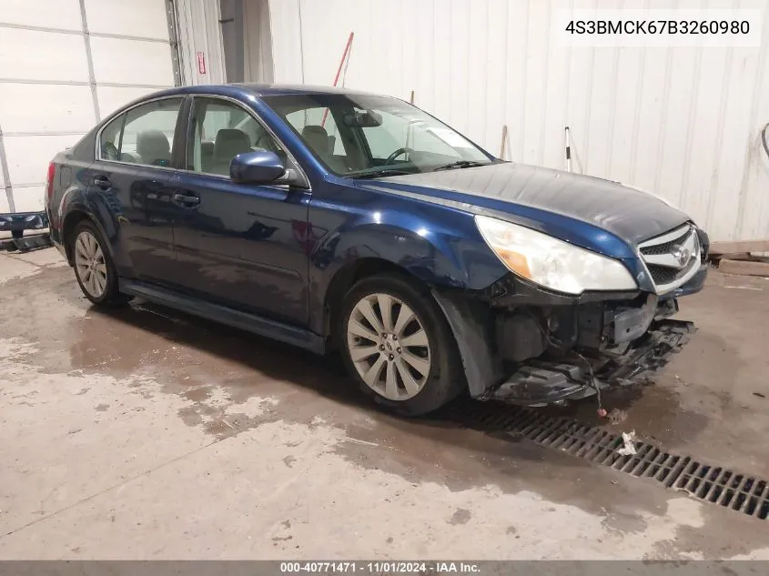 2011 Subaru Legacy 2.5I Limited VIN: 4S3BMCK67B3260980 Lot: 40771471