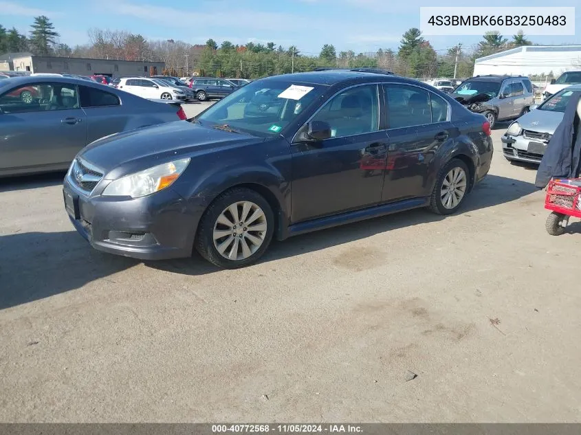 2011 Subaru Legacy 2.5I Limited VIN: 4S3BMBK66B3250483 Lot: 40772568