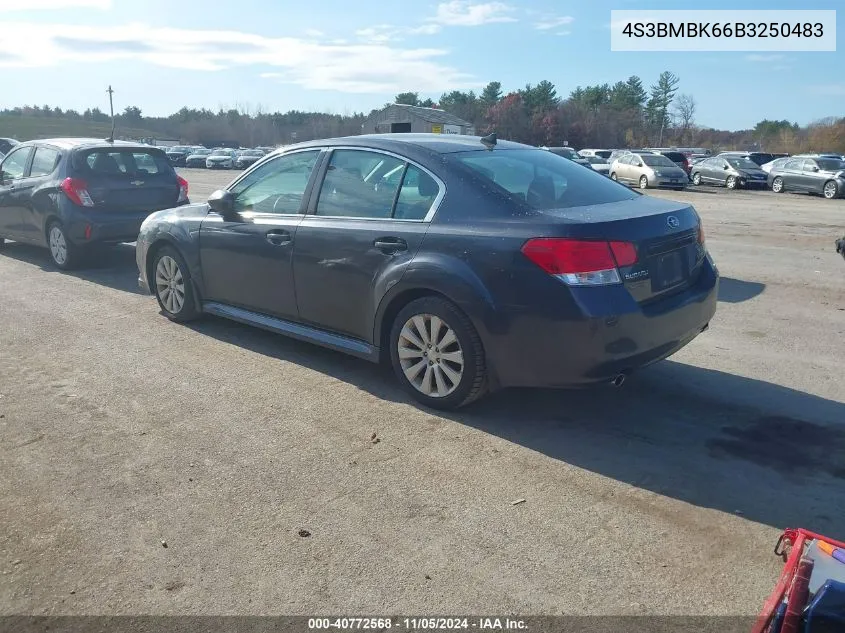 2011 Subaru Legacy 2.5I Limited VIN: 4S3BMBK66B3250483 Lot: 40772568