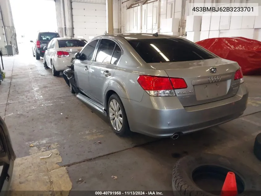 2011 Subaru Legacy 2.5I Limited VIN: 4S3BMBJ62B3233701 Lot: 40791958