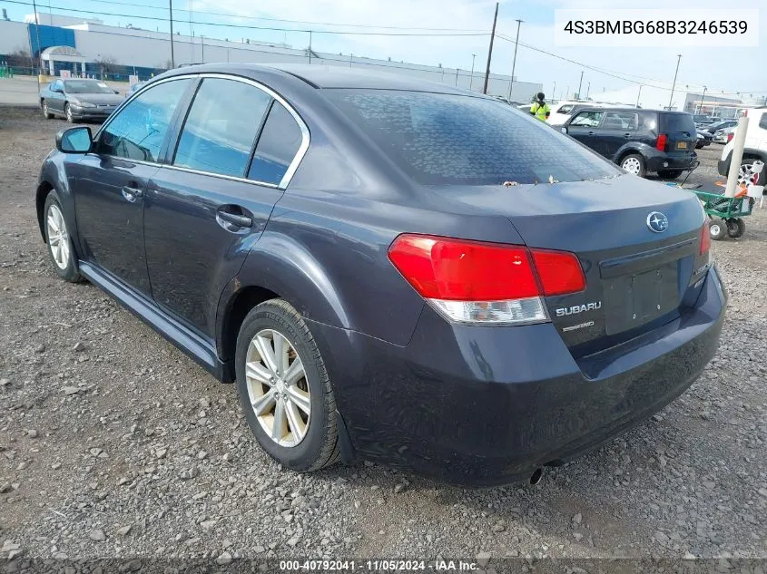 2011 Subaru Legacy 2.5I Premium VIN: 4S3BMBG68B3246539 Lot: 40792041