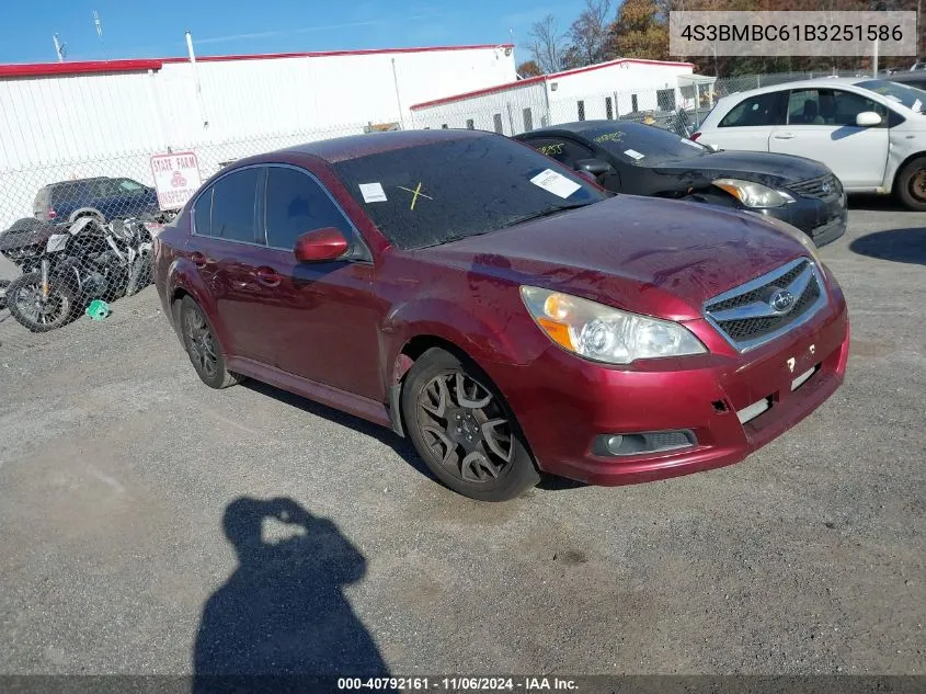 2011 Subaru Legacy 2.5I Premium VIN: 4S3BMBC61B3251586 Lot: 40792161