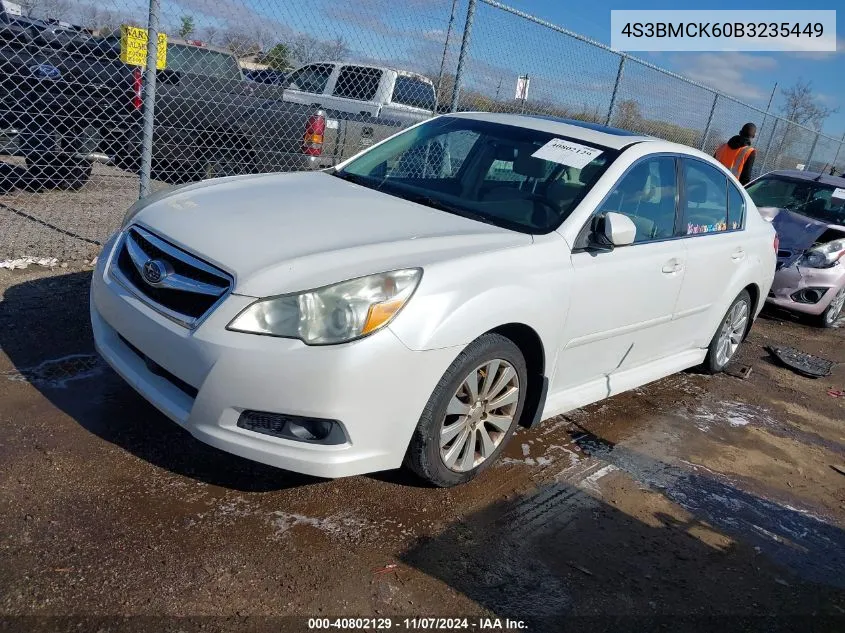 2011 Subaru Legacy 2.5I Limited VIN: 4S3BMCK60B3235449 Lot: 40802129