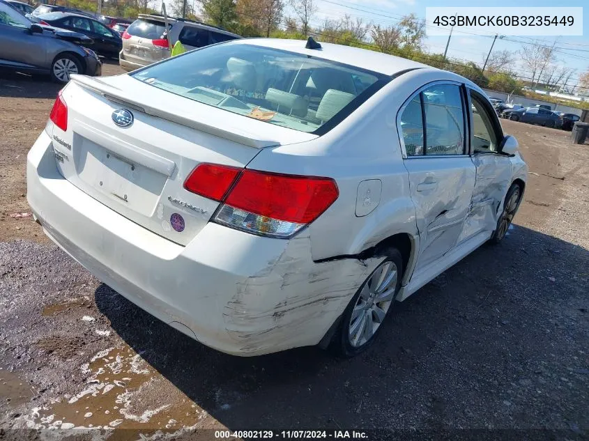 2011 Subaru Legacy 2.5I Limited VIN: 4S3BMCK60B3235449 Lot: 40802129