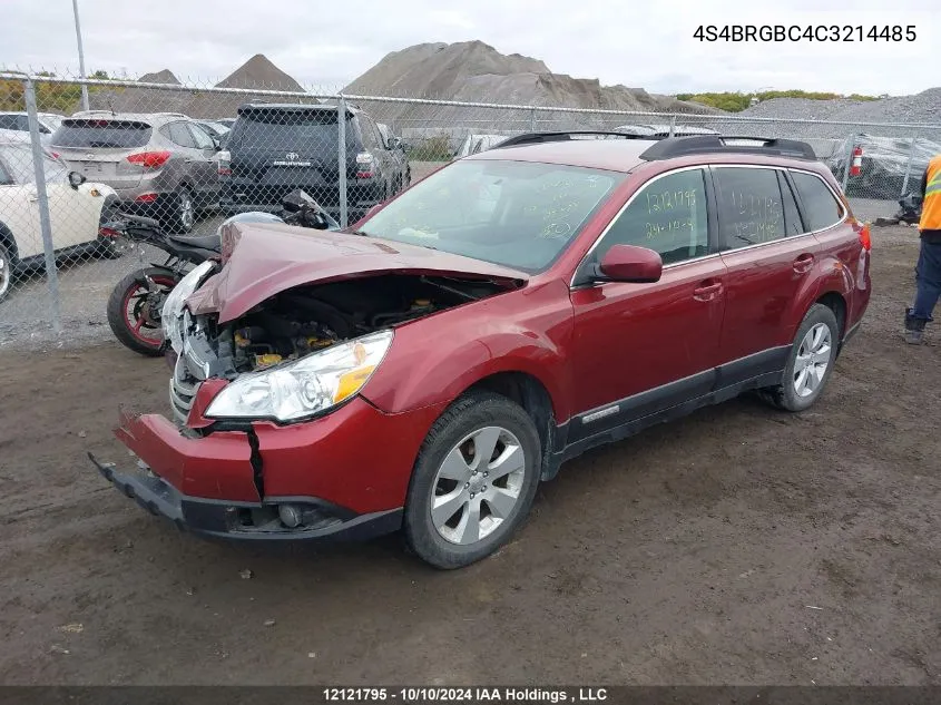 2012 Subaru Legacy Outback VIN: 4S4BRGBC4C3214485 Lot: 12121795