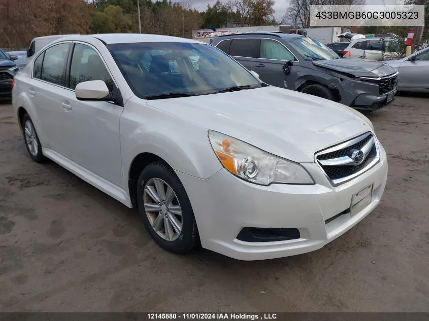 2012 Subaru Legacy 2.5I Premium VIN: 4S3BMGB60C3005323 Lot: 12145880