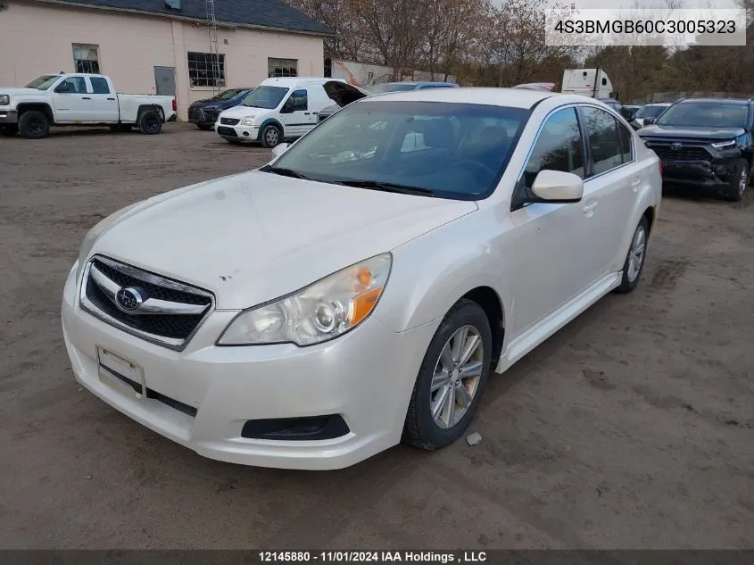 2012 Subaru Legacy 2.5I Premium VIN: 4S3BMGB60C3005323 Lot: 12145880