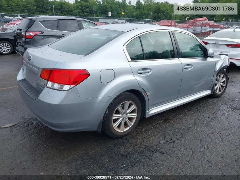 2012 Subaru Legacy 2.5I VIN: 4S3BMBA69C3011786 Lot: 39928571