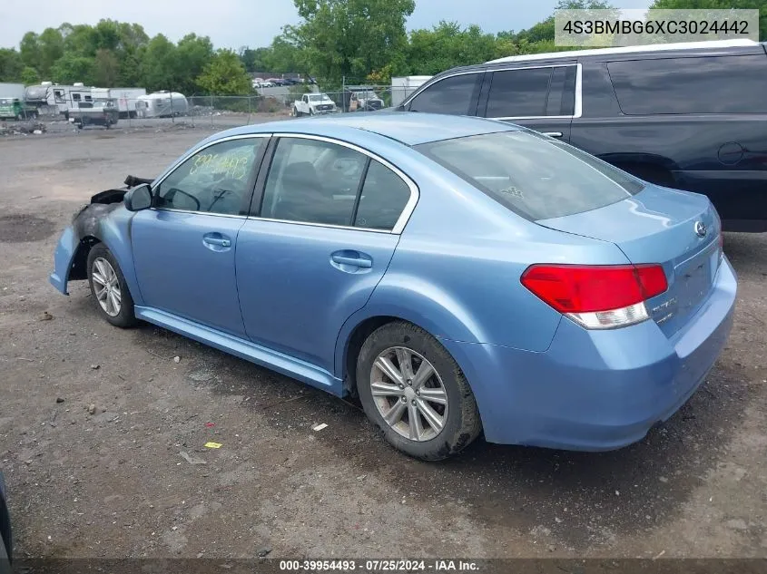 4S3BMBG6XC3024442 2012 Subaru Legacy 2.5I Premium