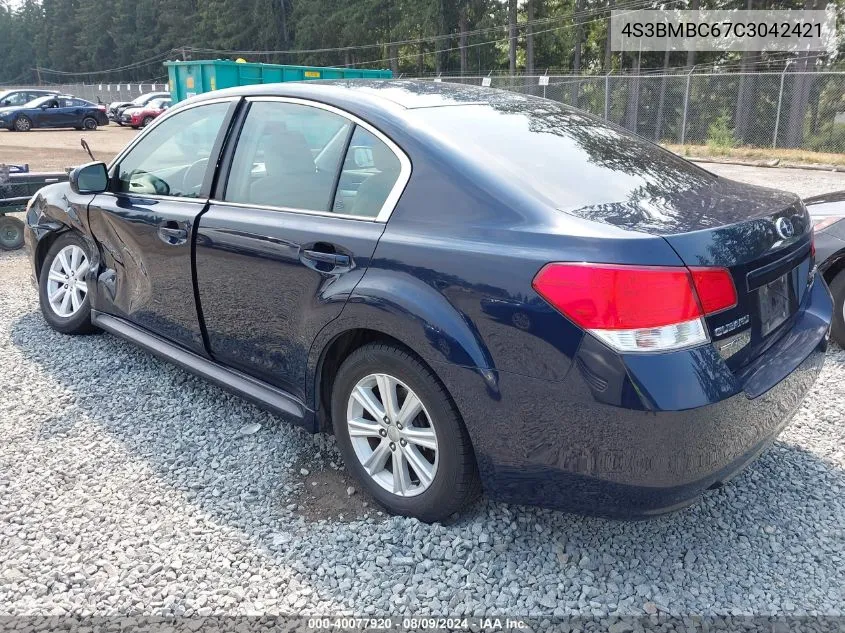 2012 Subaru Legacy 2.5I Premium VIN: 4S3BMBC67C3042421 Lot: 40077920