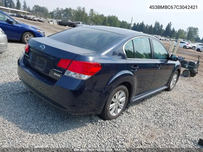 2012 Subaru Legacy 2.5I Premium VIN: 4S3BMBC67C3042421 Lot: 40077920