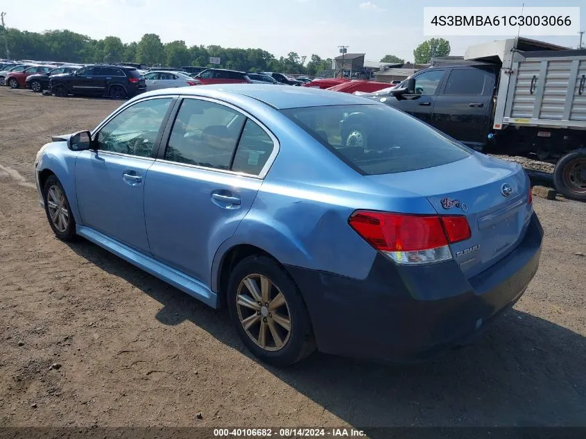 2012 Subaru Legacy 2.5I VIN: 4S3BMBA61C3003066 Lot: 40106682