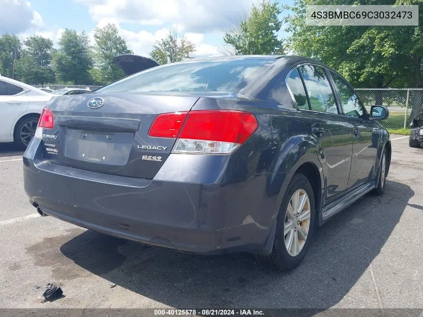 2012 Subaru Legacy 2.5I Premium VIN: 4S3BMBC69C3032473 Lot: 40125578