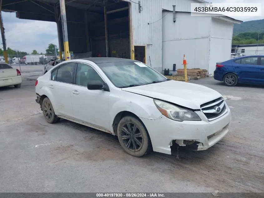 2012 Subaru Legacy 2.5I VIN: 4S3BMBA64C3035929 Lot: 40197930