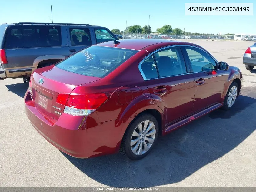 4S3BMBK60C3038499 2012 Subaru Legacy 2.5I Limited