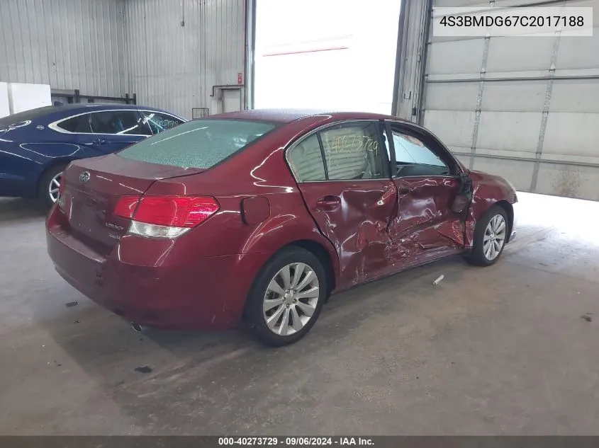 4S3BMDG67C2017188 2012 Subaru Legacy 3.6R Premium