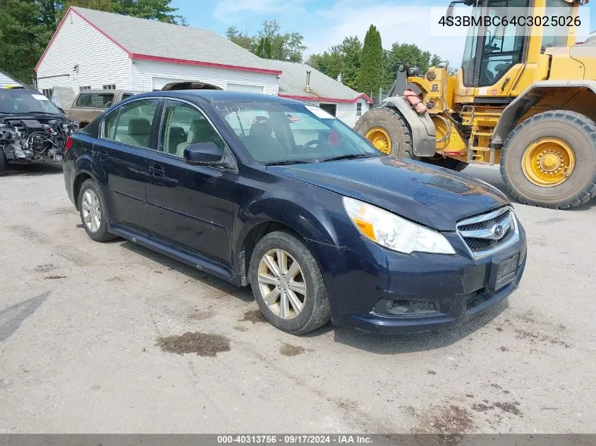 4S3BMBC64C3025026 2012 Subaru Legacy 2.5I Premium