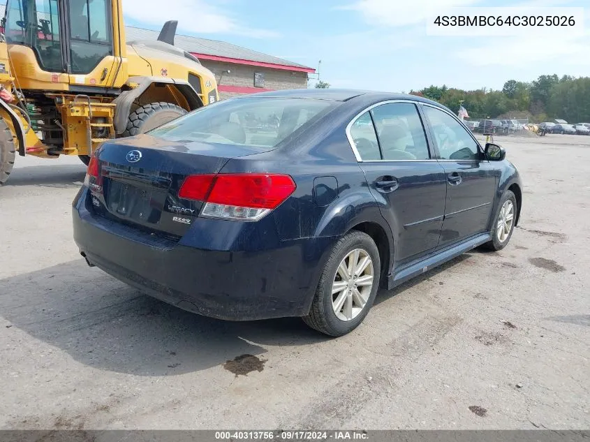 4S3BMBC64C3025026 2012 Subaru Legacy 2.5I Premium