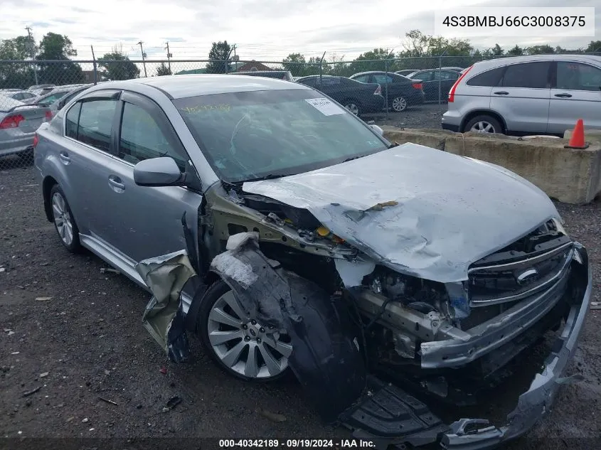 2012 Subaru Legacy 2.5I Limited VIN: 4S3BMBJ66C3008375 Lot: 40342189