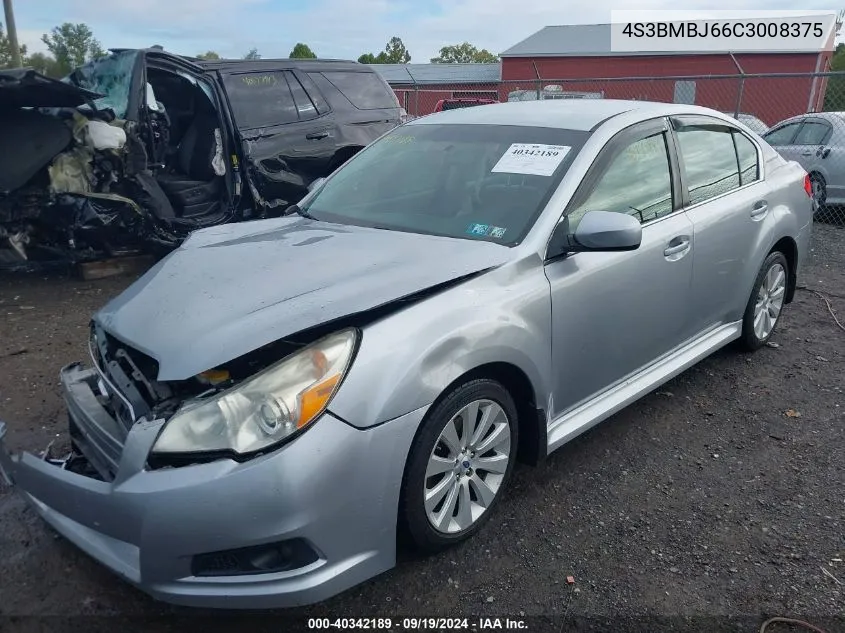 2012 Subaru Legacy 2.5I Limited VIN: 4S3BMBJ66C3008375 Lot: 40342189