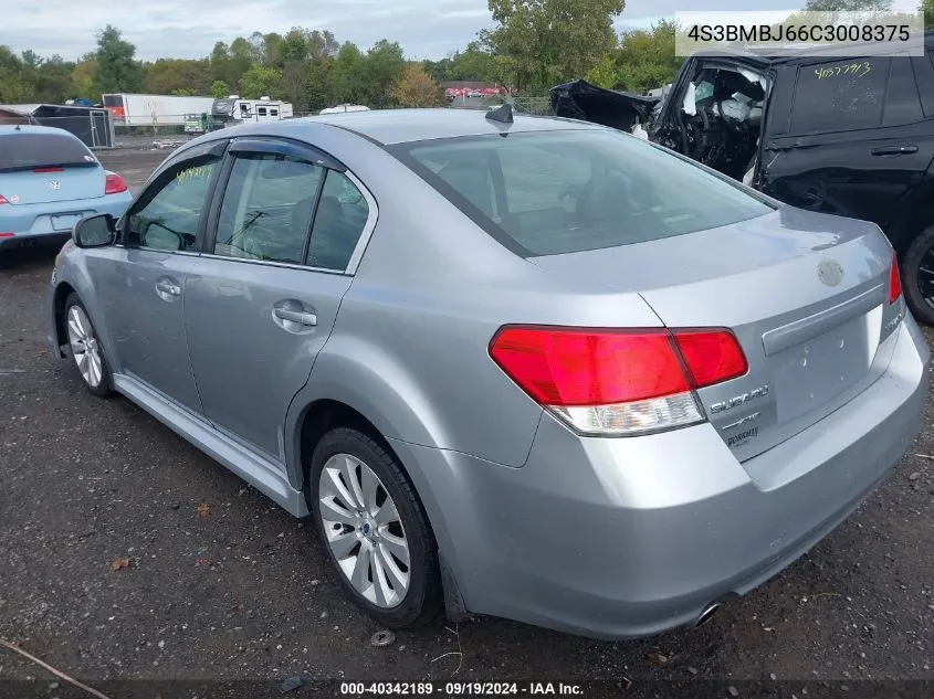 2012 Subaru Legacy 2.5I Limited VIN: 4S3BMBJ66C3008375 Lot: 40342189