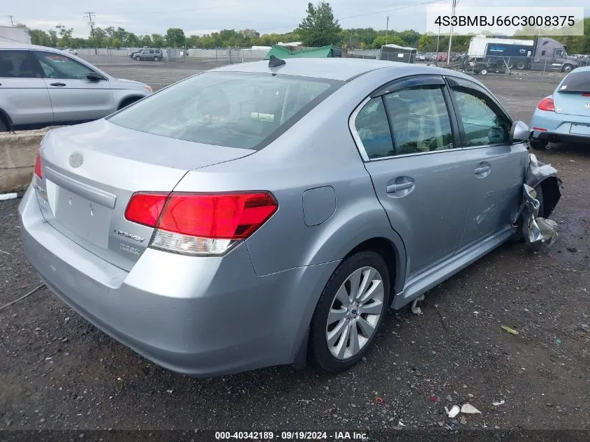 2012 Subaru Legacy 2.5I Limited VIN: 4S3BMBJ66C3008375 Lot: 40342189