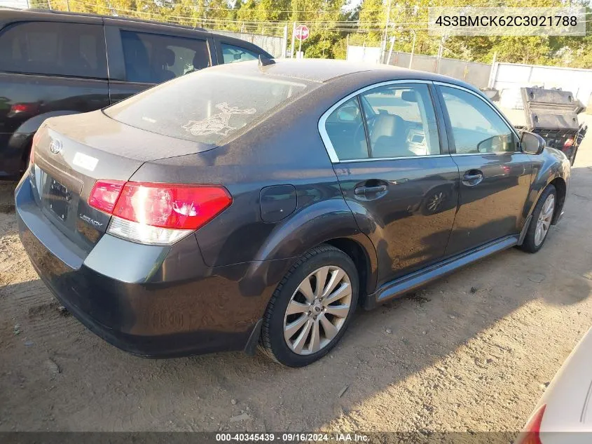 2012 Subaru Legacy 2.5I Limited VIN: 4S3BMCK62C3021788 Lot: 40345439