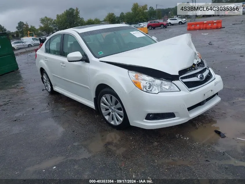 2012 Subaru Legacy 2.5I Limited VIN: 4S3BMCL64C3035366 Lot: 40353384