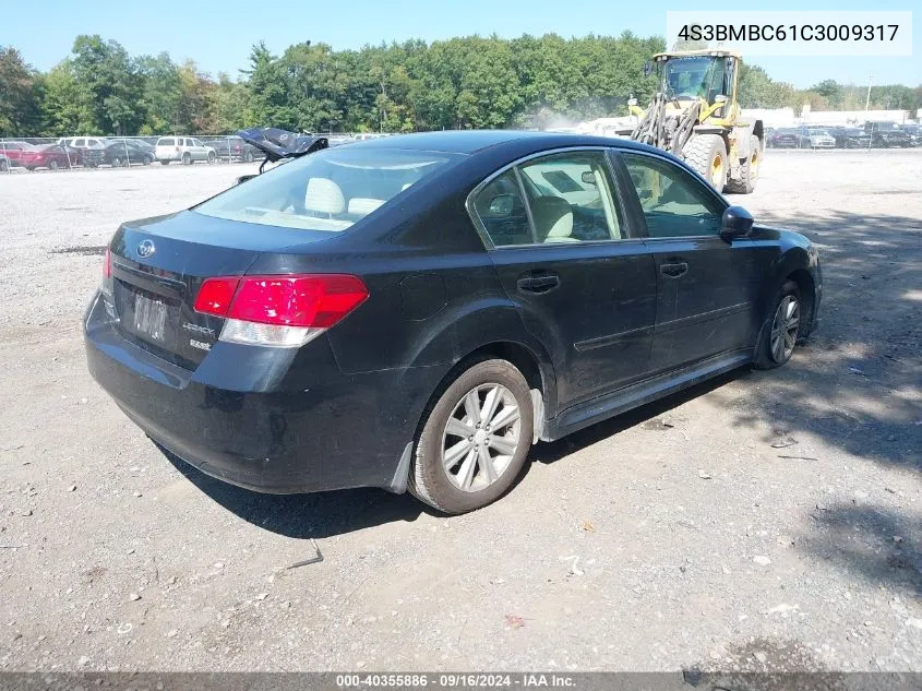 2012 Subaru Legacy 2.5I Premium VIN: 4S3BMBC61C3009317 Lot: 40355886